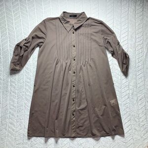 COMME CA ISM Tunic Top Button-Down Shirt